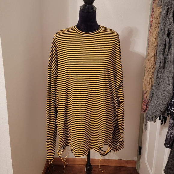 Drop Dead stripped long sleeve tee - Picture 2 of 3